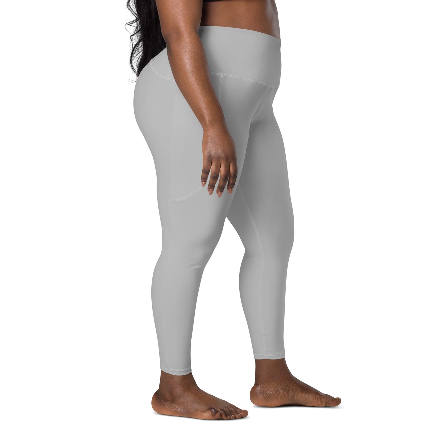 GymWidowz Leggings with pockets - Light Grey