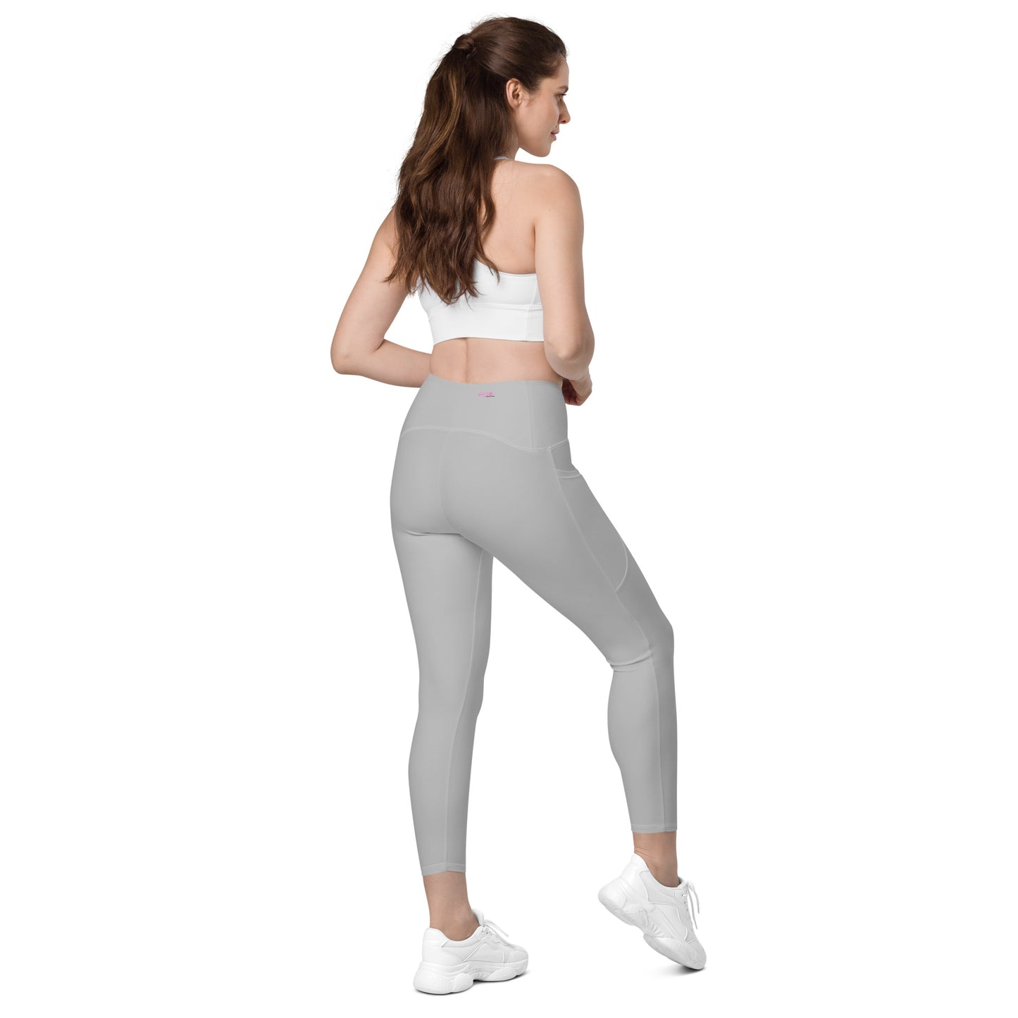 GymWidowz Leggings with pockets - Light Grey