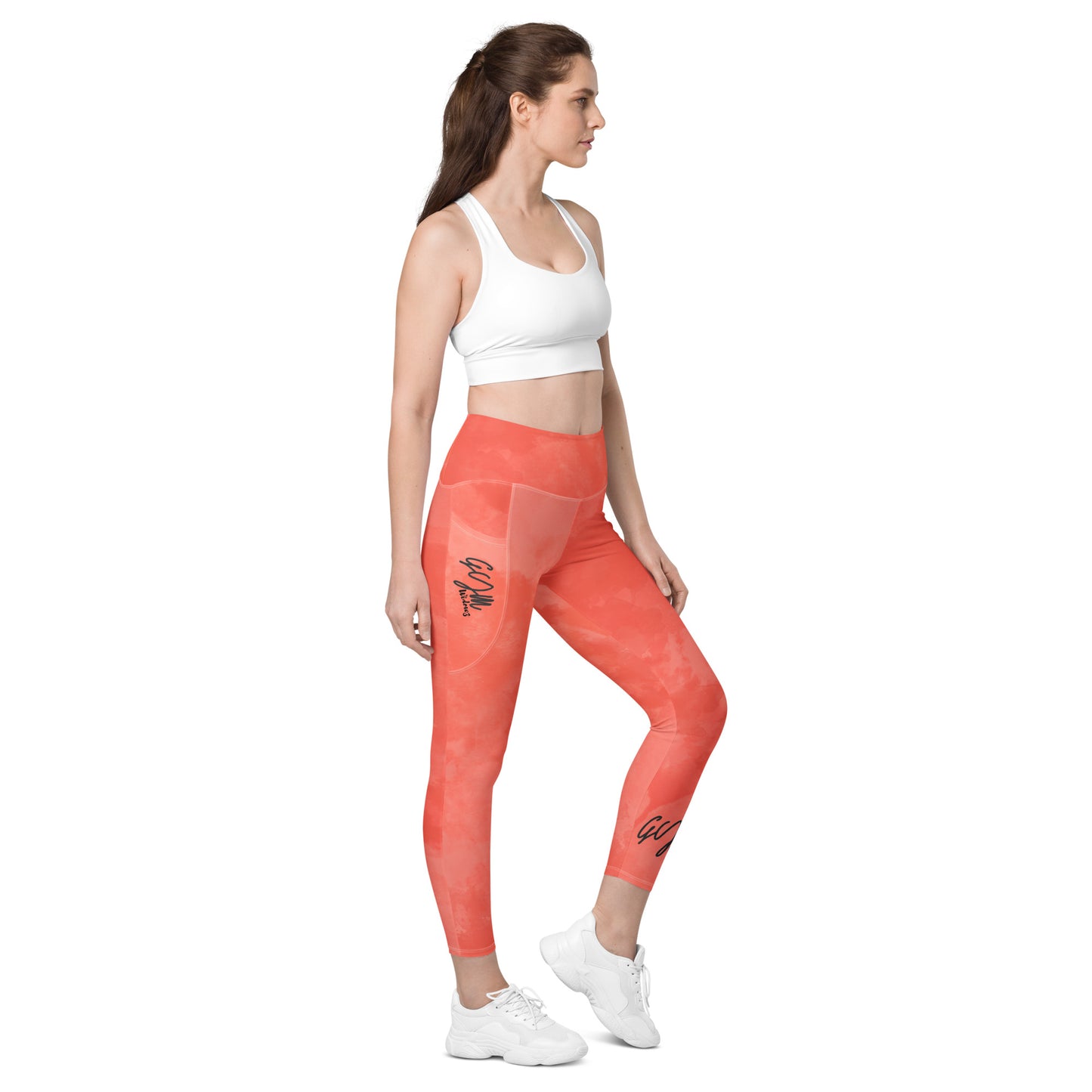 GymWidowz Leggings with pockets - Coral