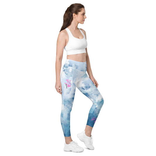 GymWidowz Leggings with pockets - Watercolour