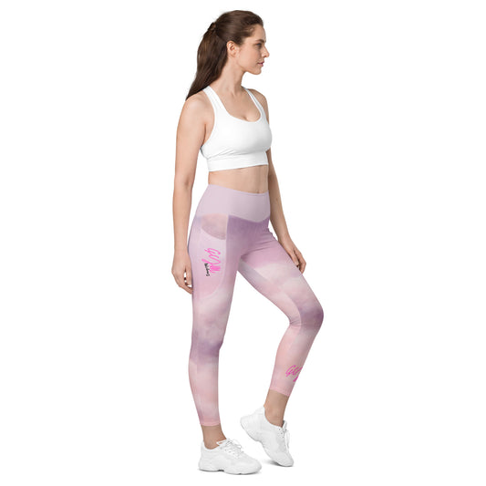 GymWidowz Leggings with pockets - Clouds