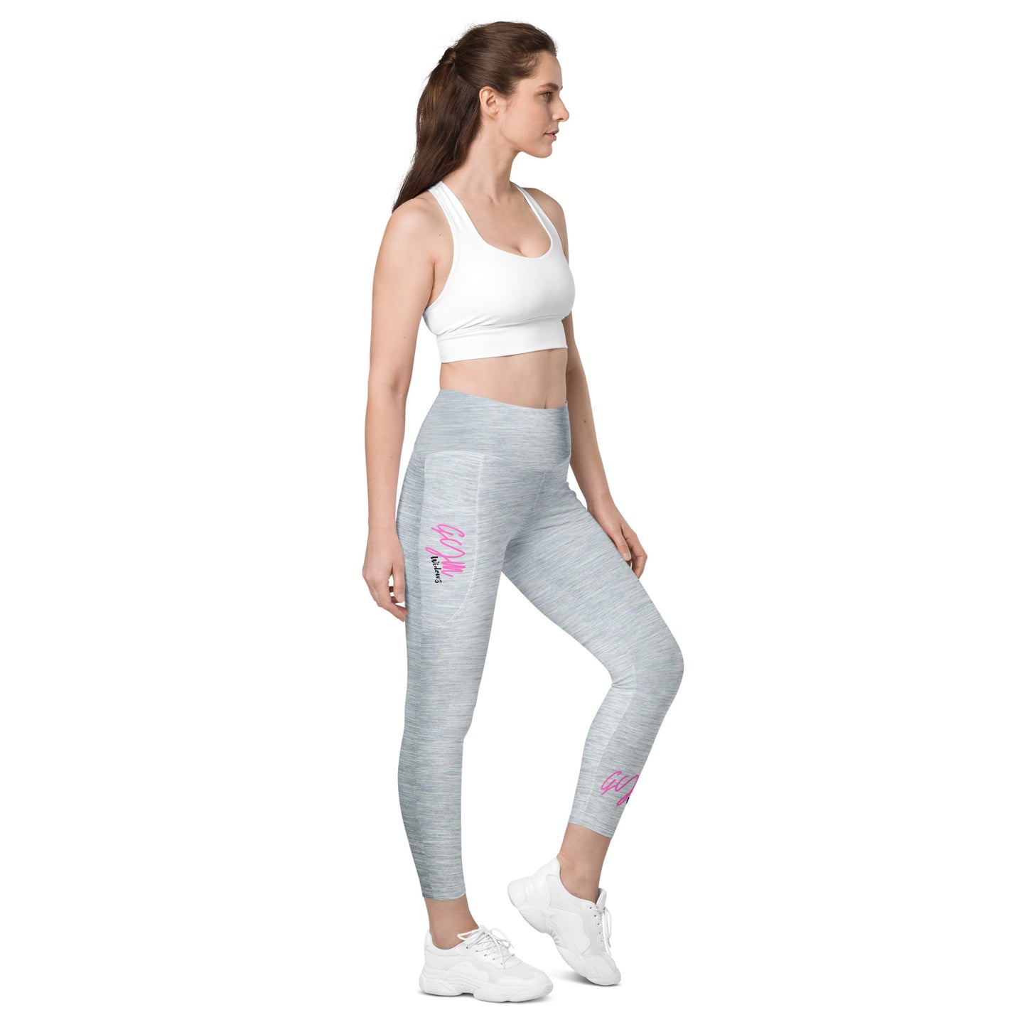 GymWidowz Leggings with pockets - Brushed Alloy