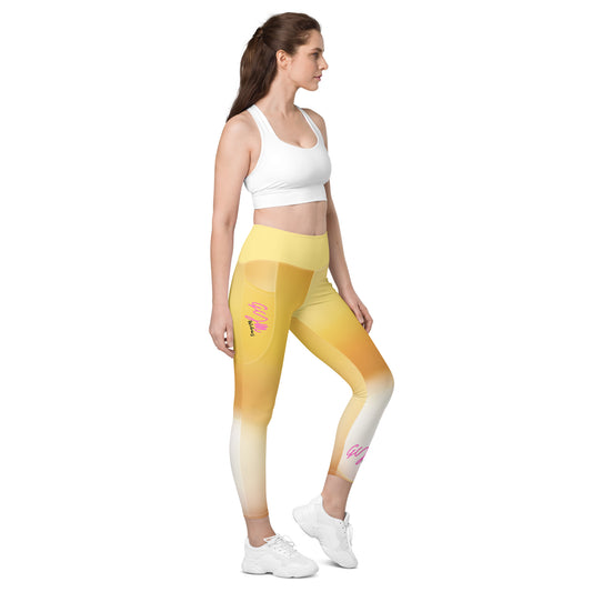 GymWidowz Leggings with pockets - Morning Sunrise