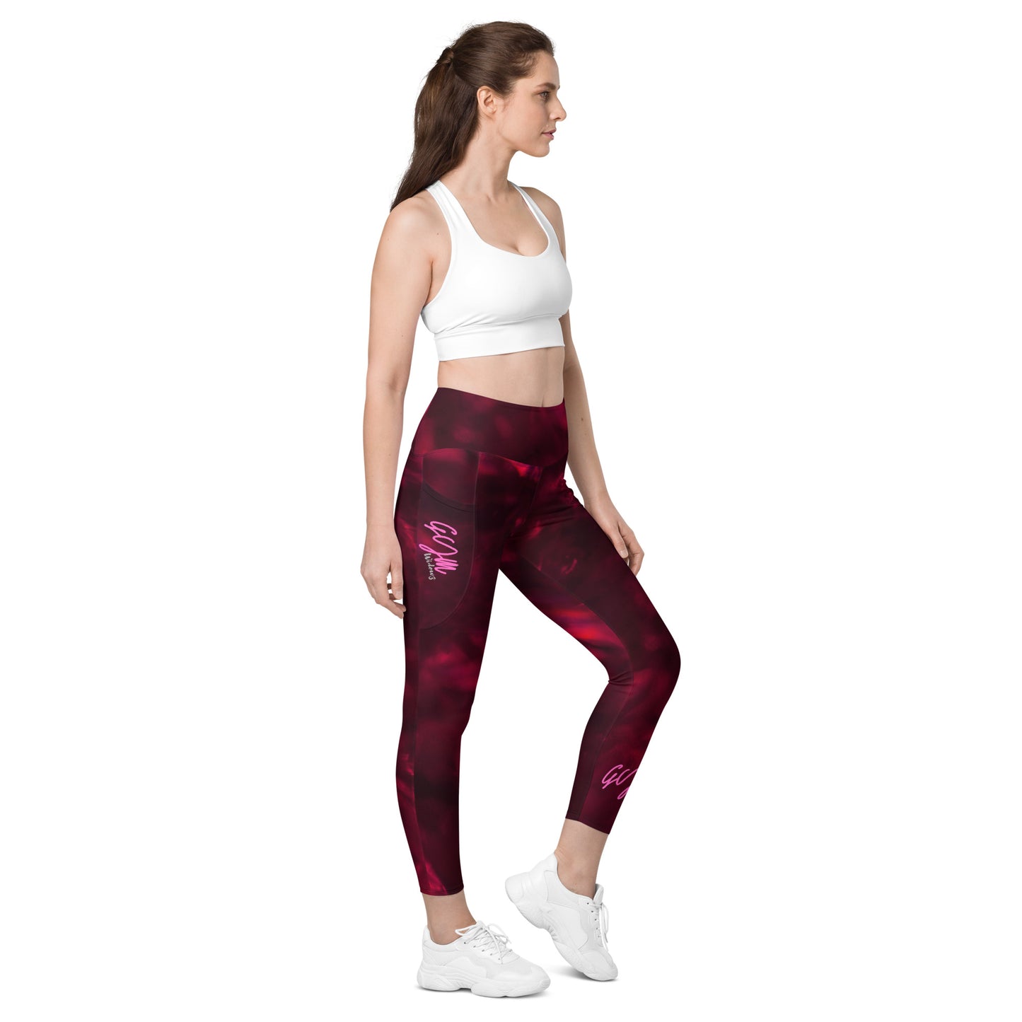 GymWidowz Leggings with pockets - Hot Lava