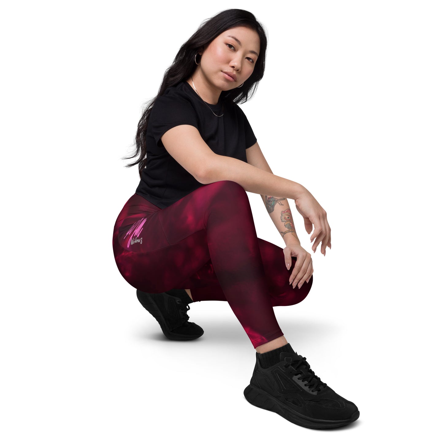 GymWidowz Leggings with pockets - Hot Lava