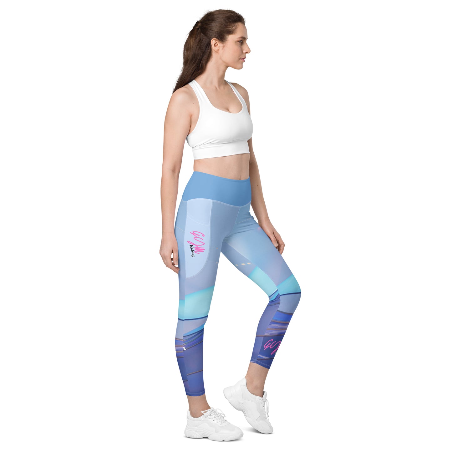 GymWidowz Leggings with pockets - The Blues