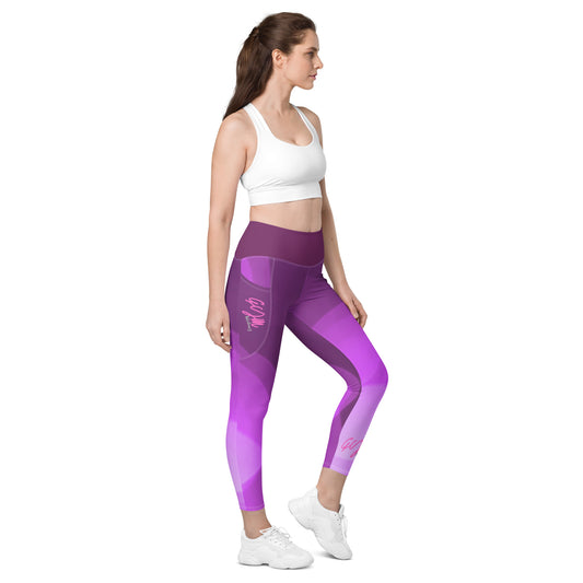 GymWidowz Leggings with pockets - Shades of Purple