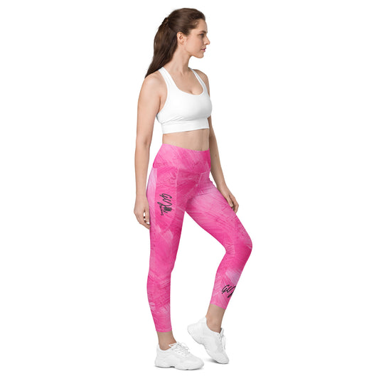 GymWidowz Leggings with pockets - Painted Pink