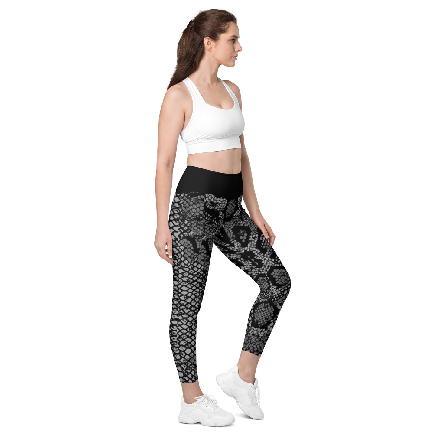 GymWidowz Leggings with pockets - Snakeskin