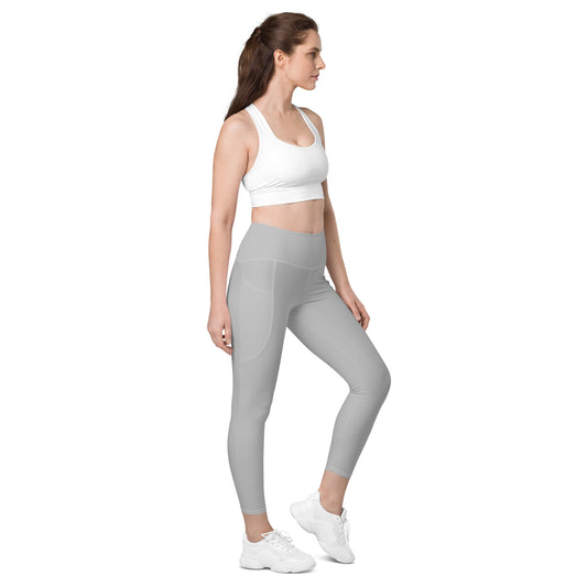 GymWidowz Leggings with pockets - Light Grey