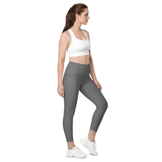 GymWidowz Leggings with pockets - Dark Grey