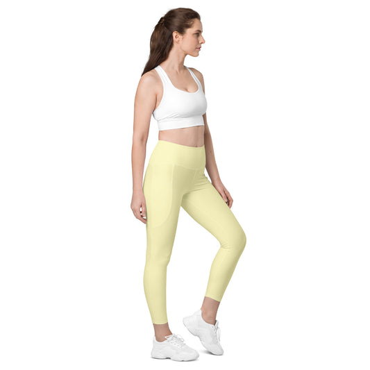 GymWidowz Leggings with pockets - Yellow