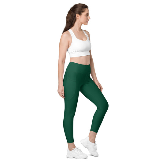 GymWidowz Leggings with pockets - Dark Green