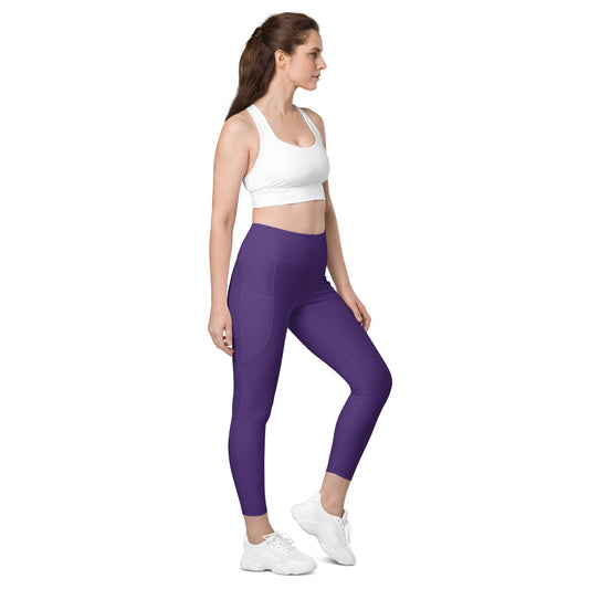 GymWidowz Leggings with pockets - Dark Purple