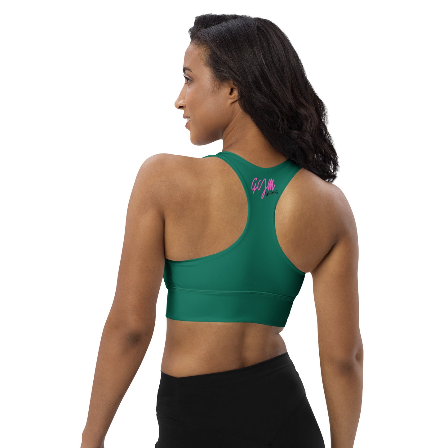 GymWidowz Longline sports bra - Green