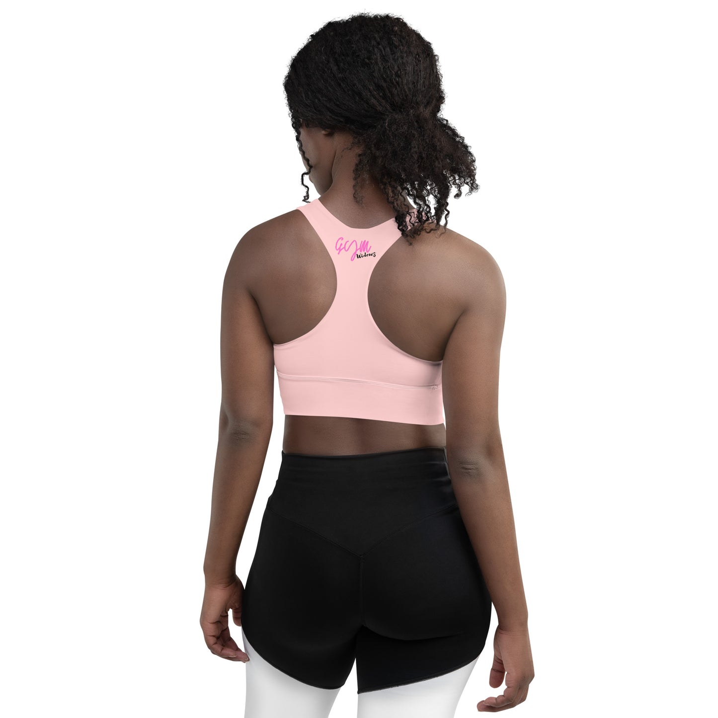 GymWidowz Longline sports bra - Pink