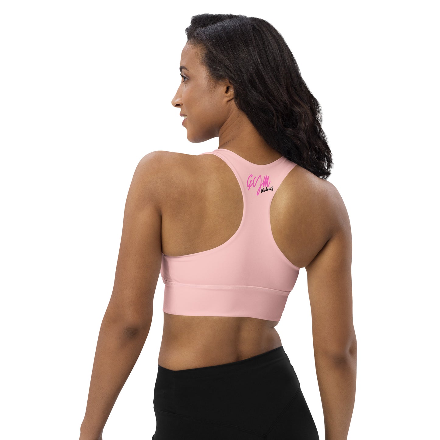 GymWidowz Longline sports bra - Pink