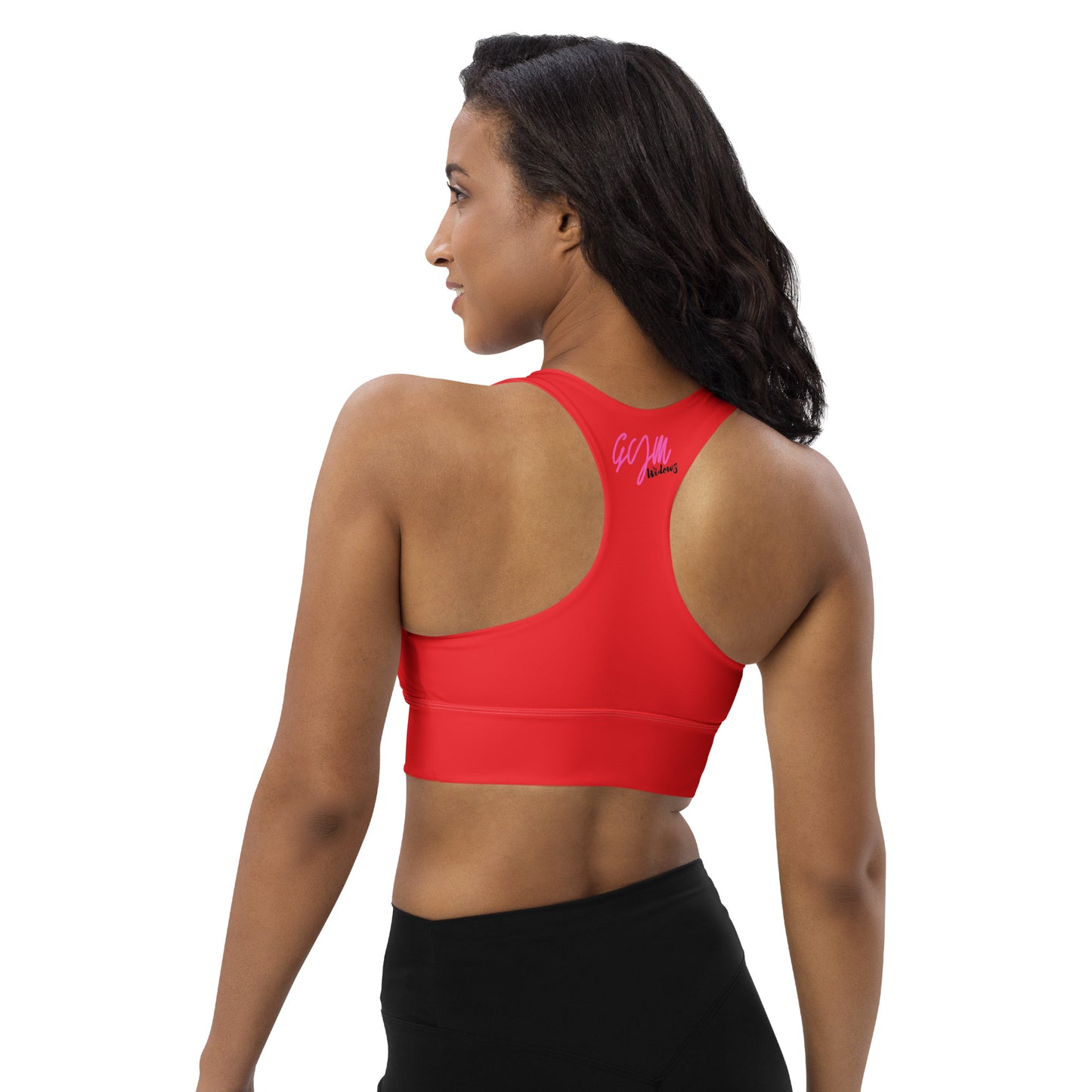 GymWidowz Longline sports bra - Red