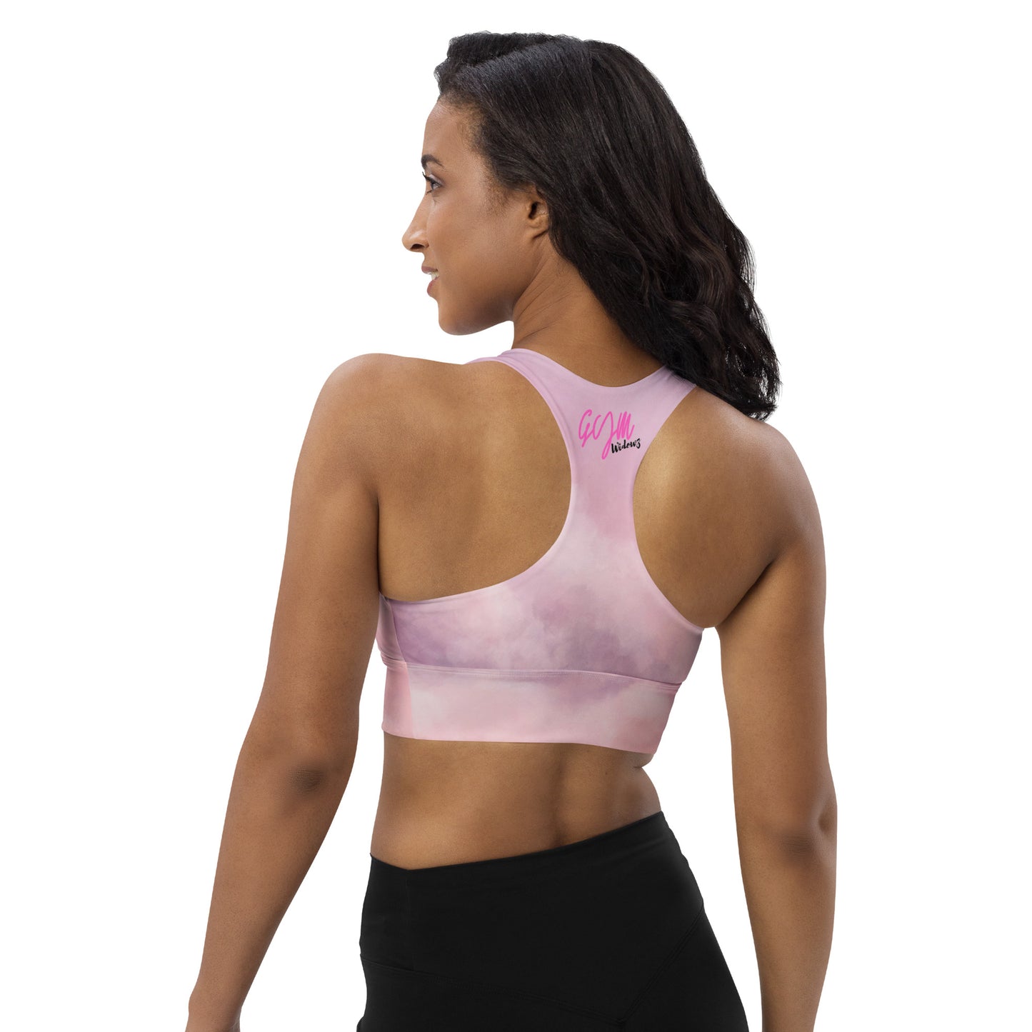 GymWidowz Longline sports bra - Clouds