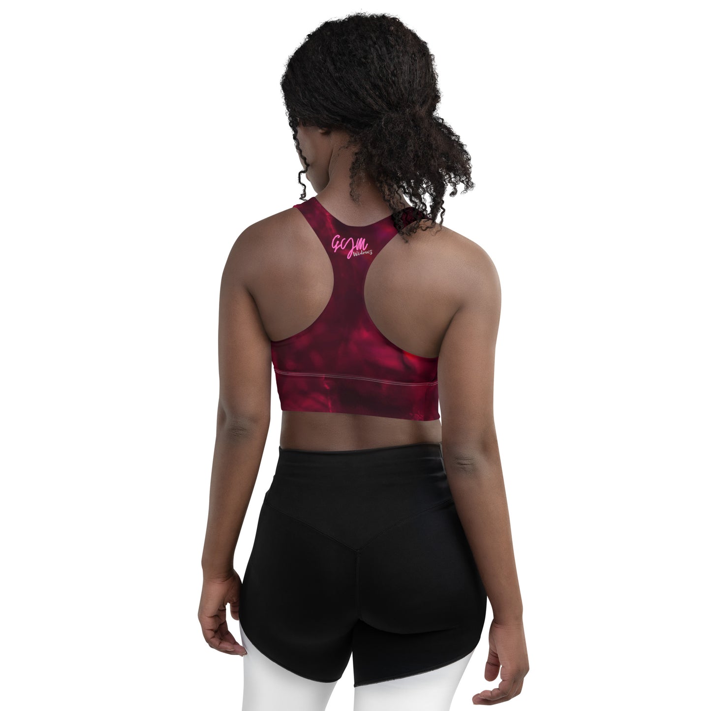 GymWidowz Longline sports bra - Hot Lava