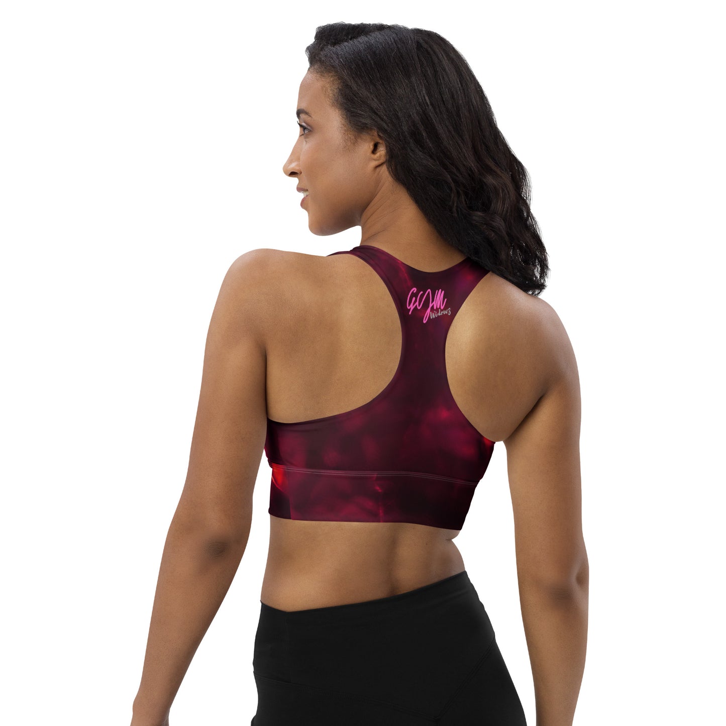 GymWidowz Longline sports bra - Hot Lava