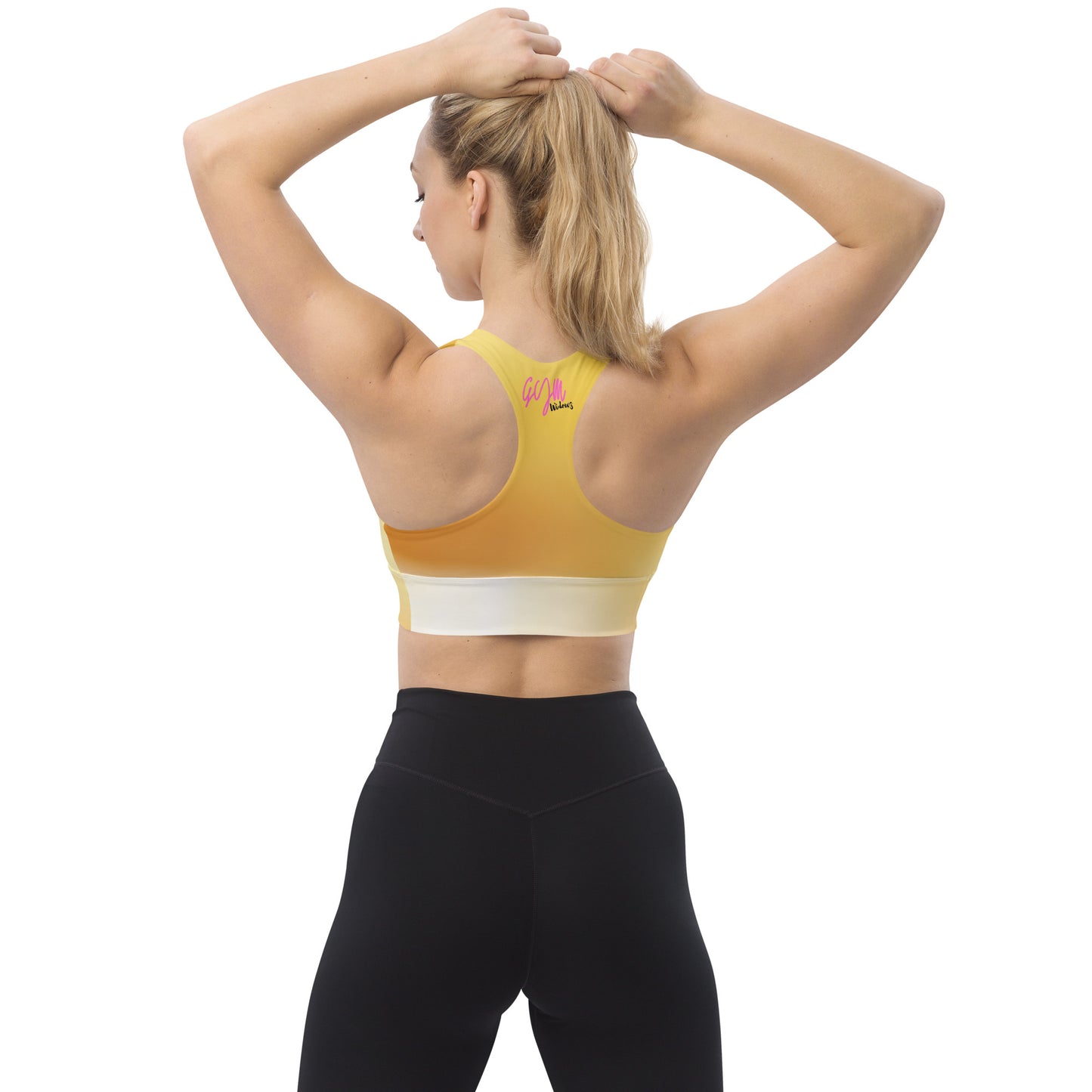 GymWidowz Longline sports bra - Morning Sunrise