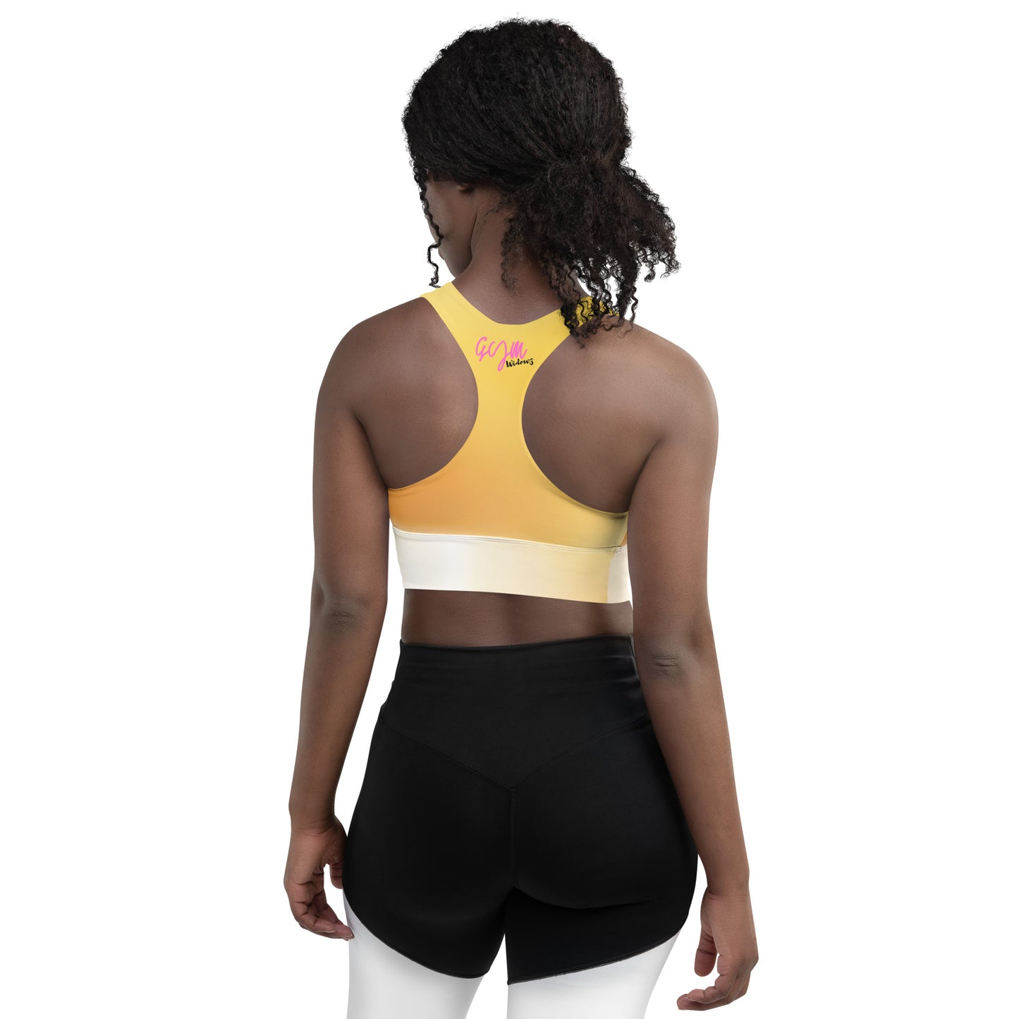 GymWidowz Longline sports bra - Morning Sunrise