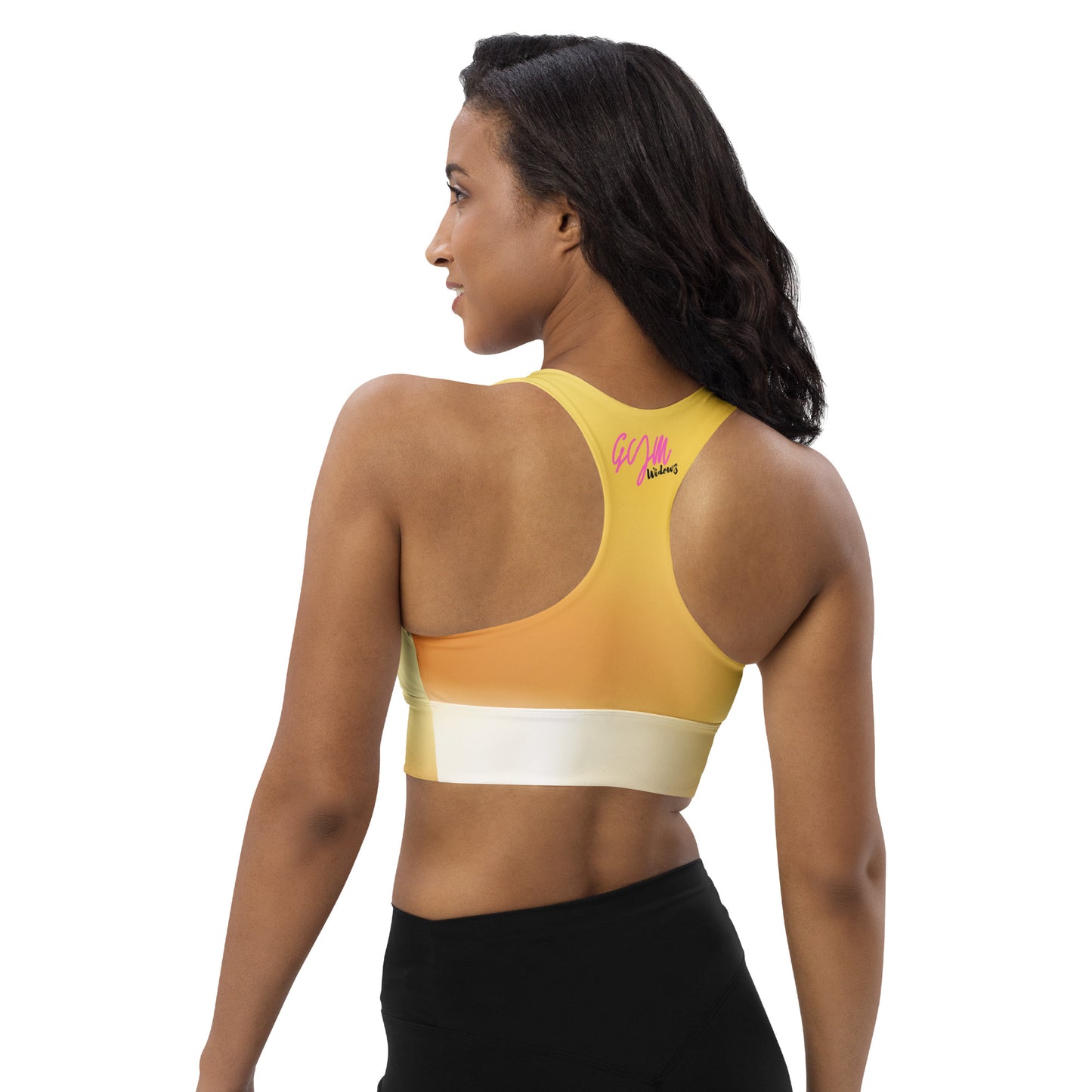 GymWidowz Longline sports bra - Morning Sunrise