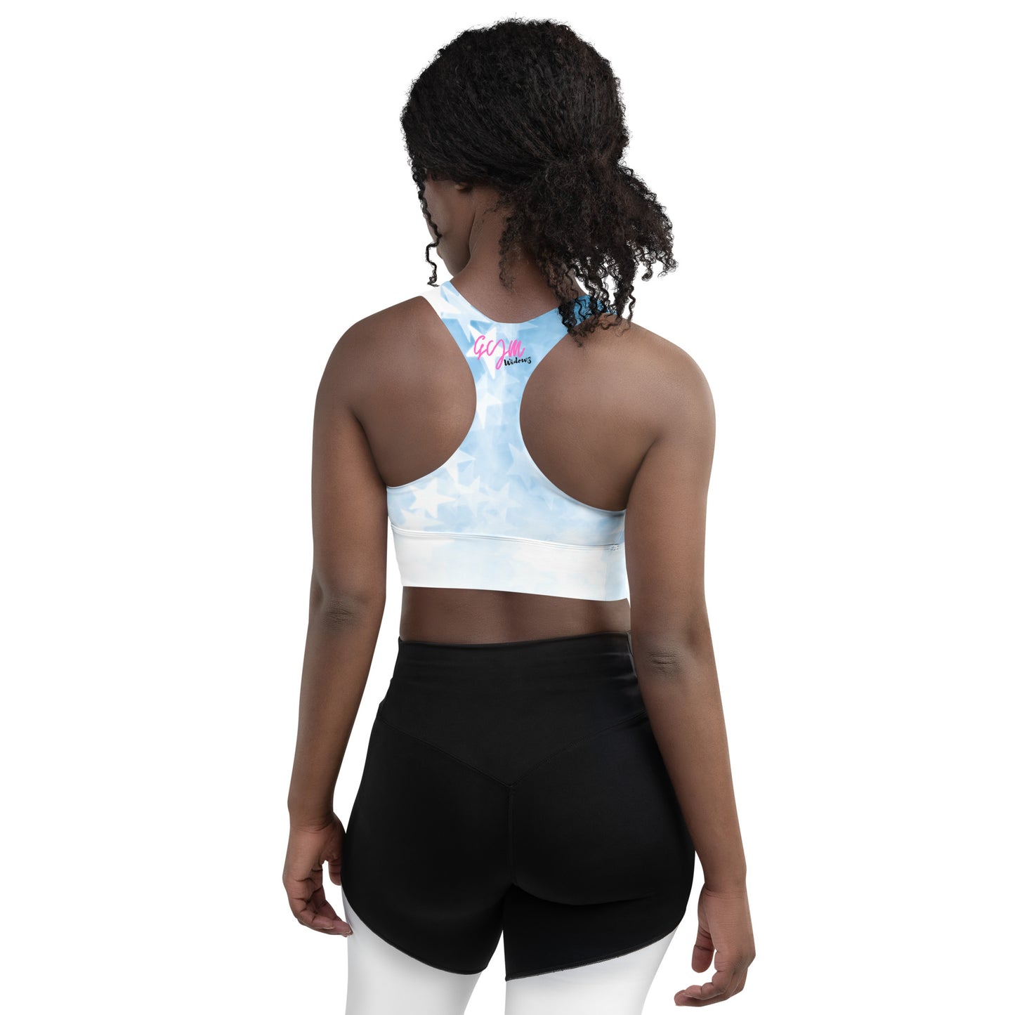 GymWidowz Longline sports bra - Stars