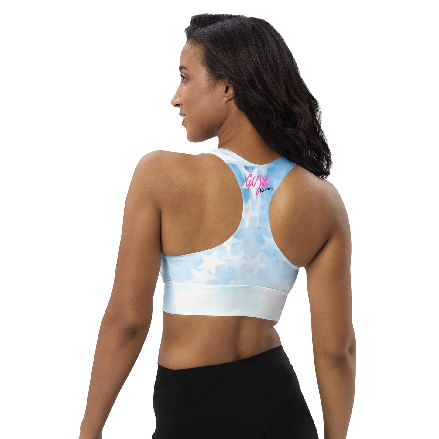 GymWidowz Longline sports bra - Stars