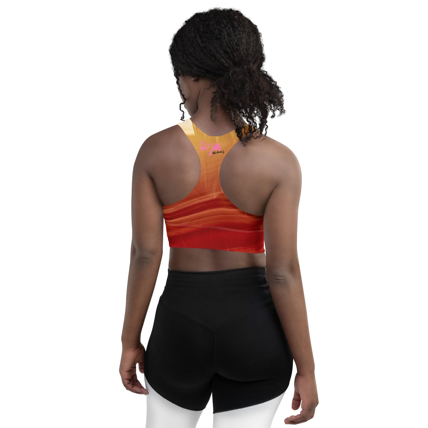 GymWidowz Longline sports bra - Sandstorm