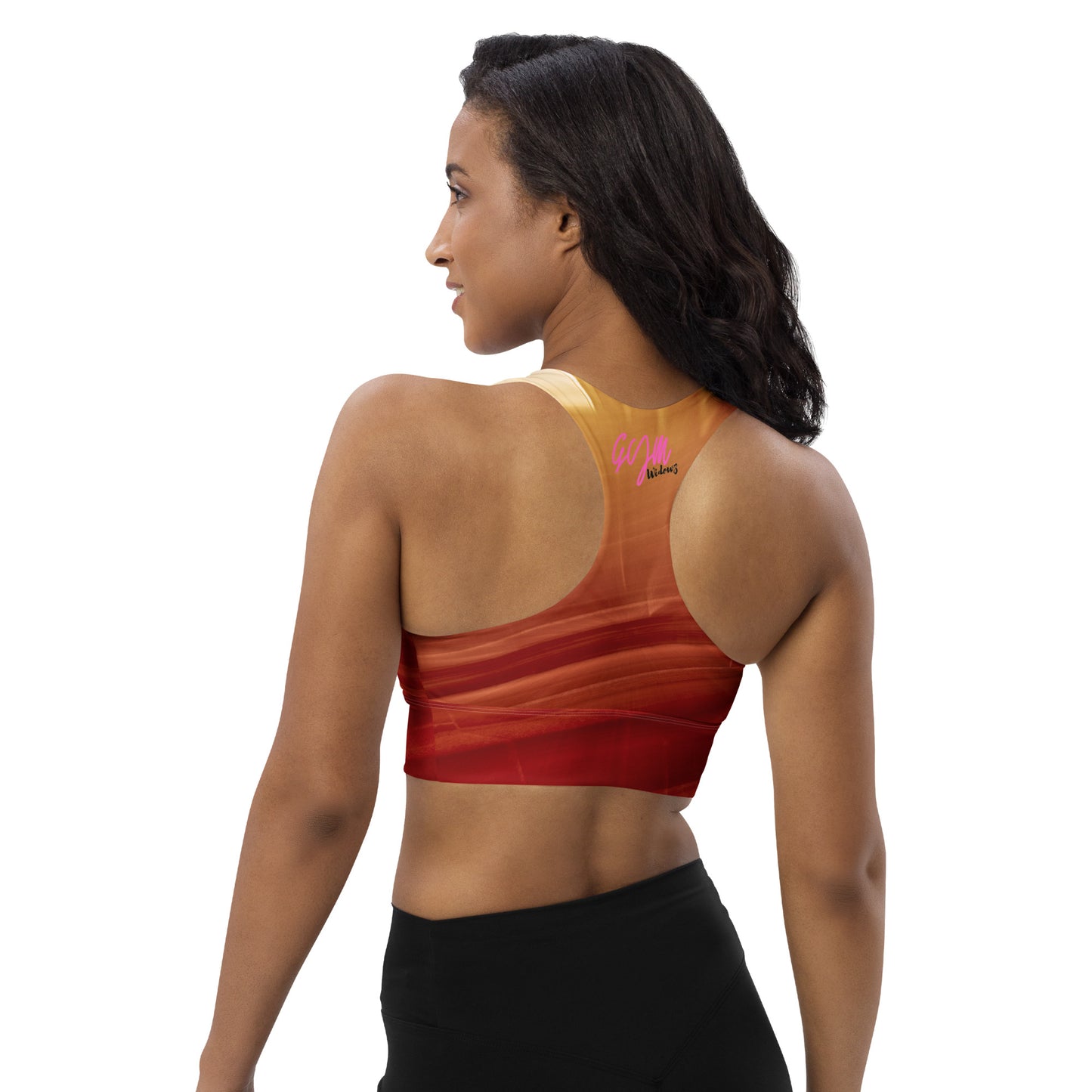 GymWidowz Longline sports bra - Sandstorm