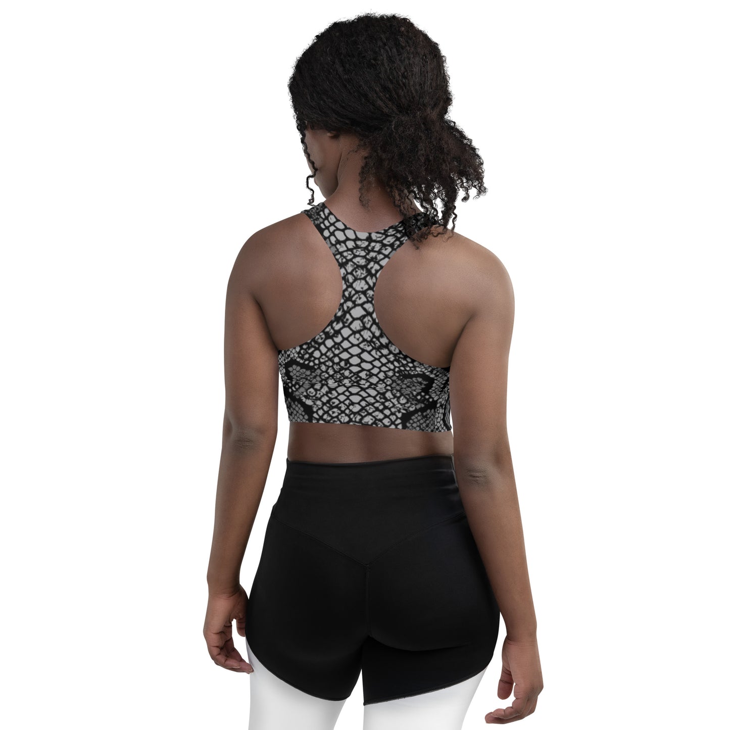 GymWidowz Longline sports bra - Snakeskin