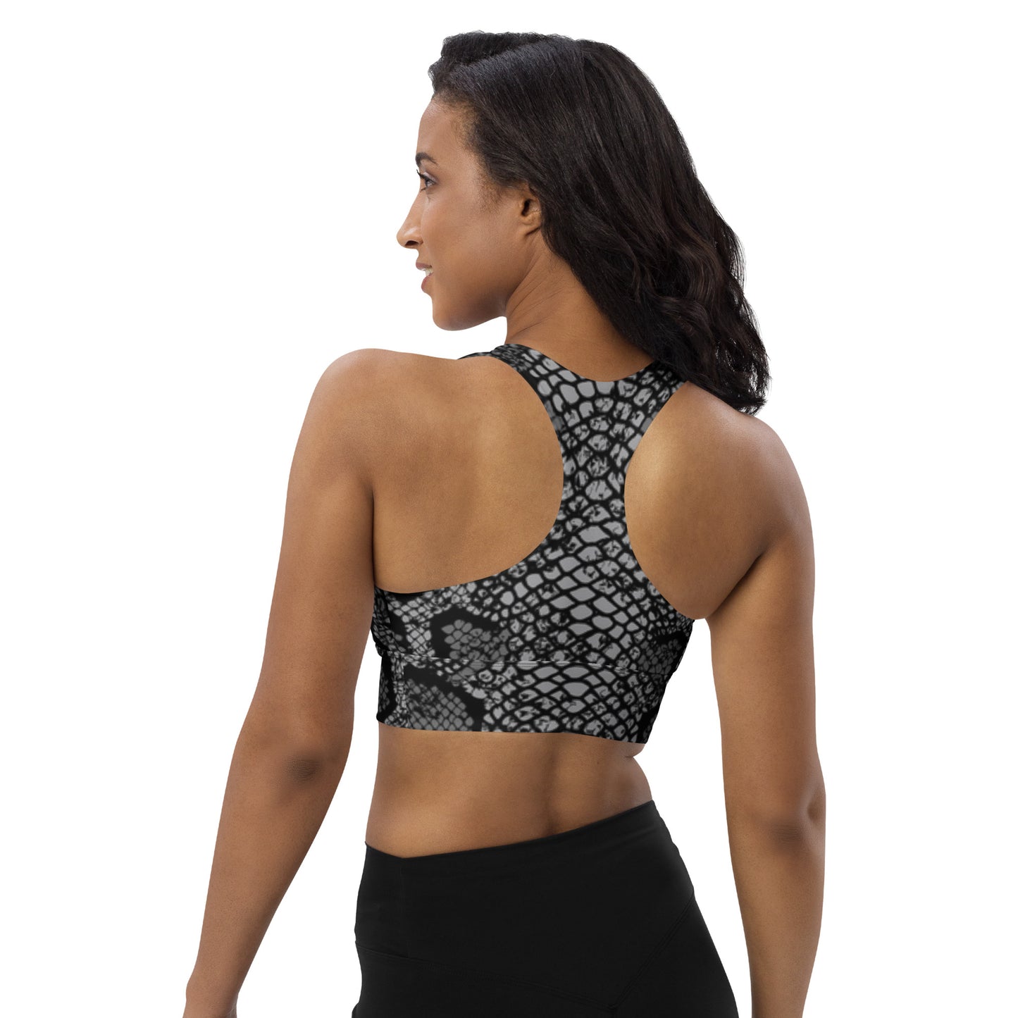 GymWidowz Longline sports bra - Snakeskin