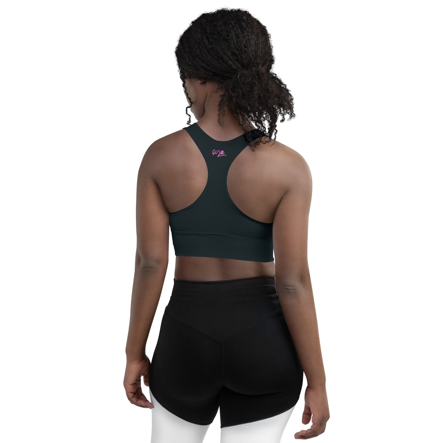 GymWidowz Longline sports bra - Burning Heart