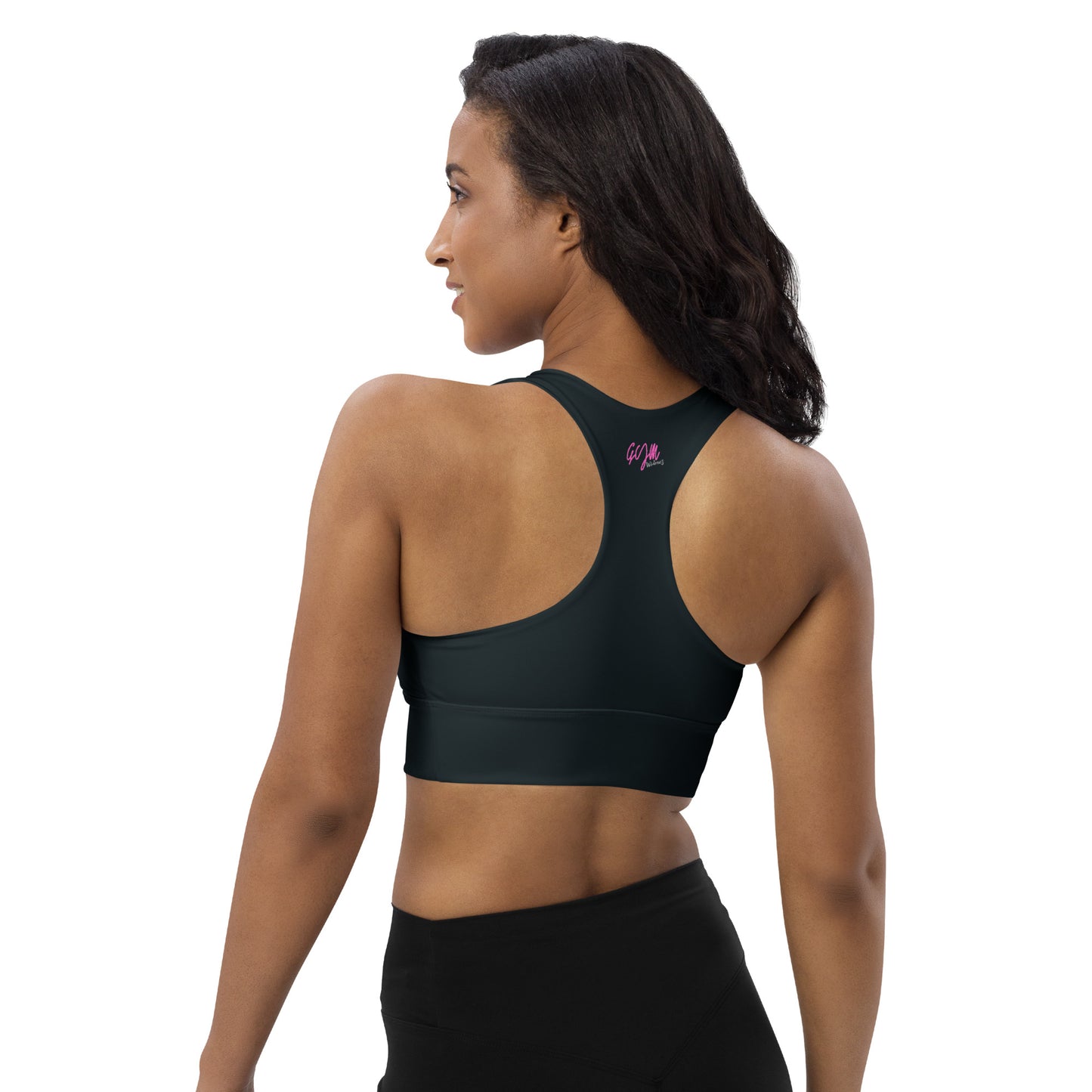 GymWidowz Longline sports bra - Burning Heart