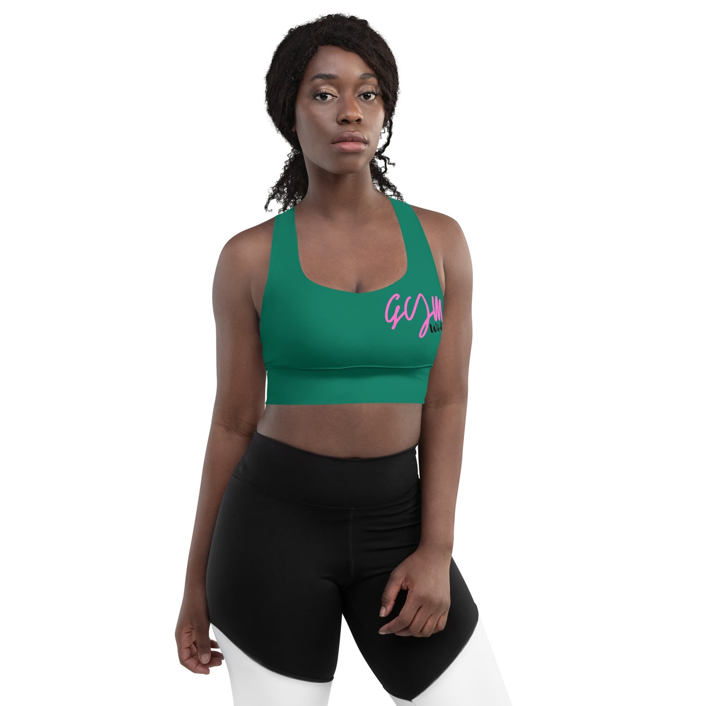 GymWidowz Longline sports bra - Green