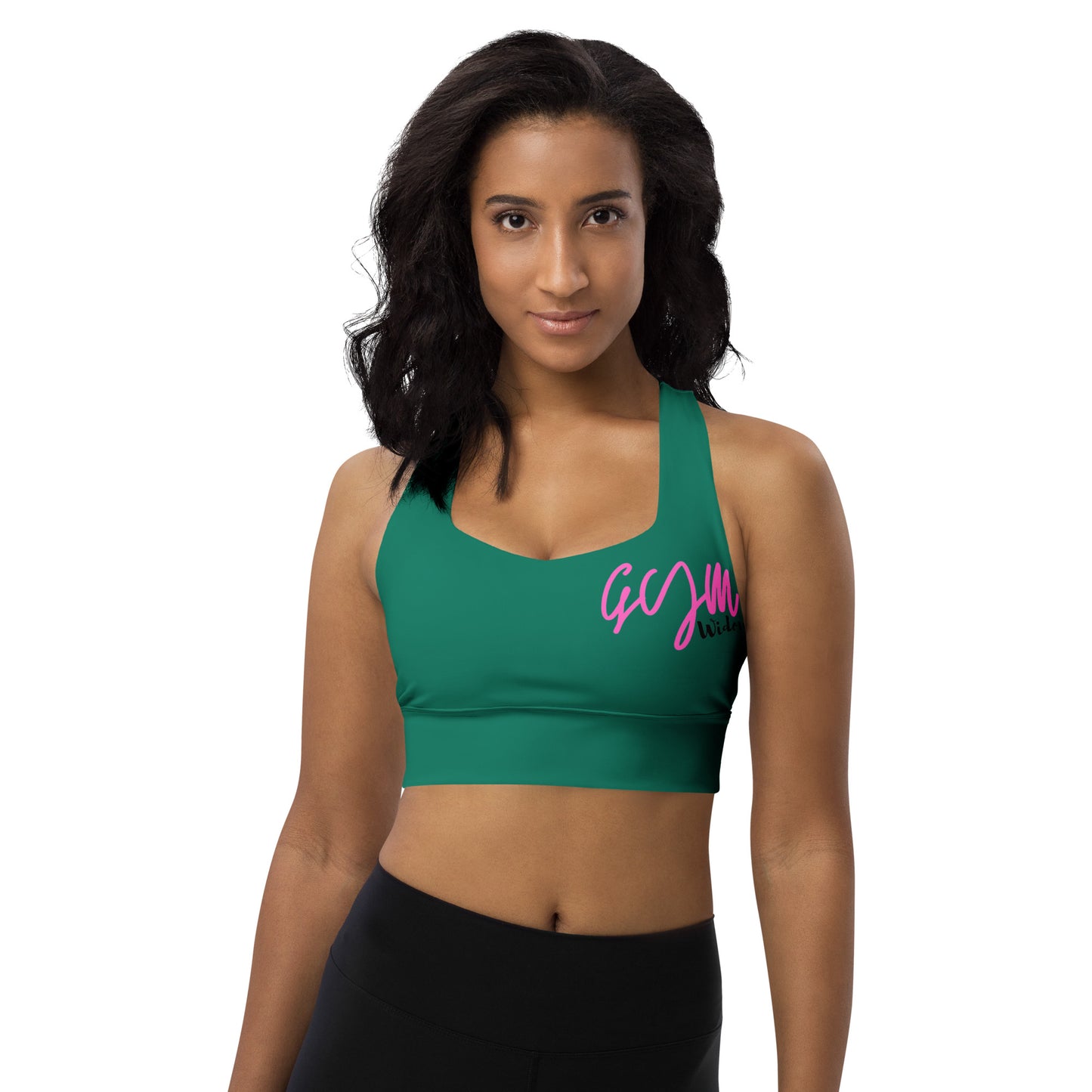 GymWidowz Longline sports bra - Green