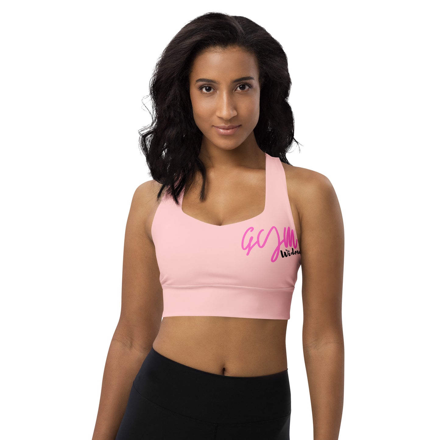 GymWidowz Longline sports bra - Pink