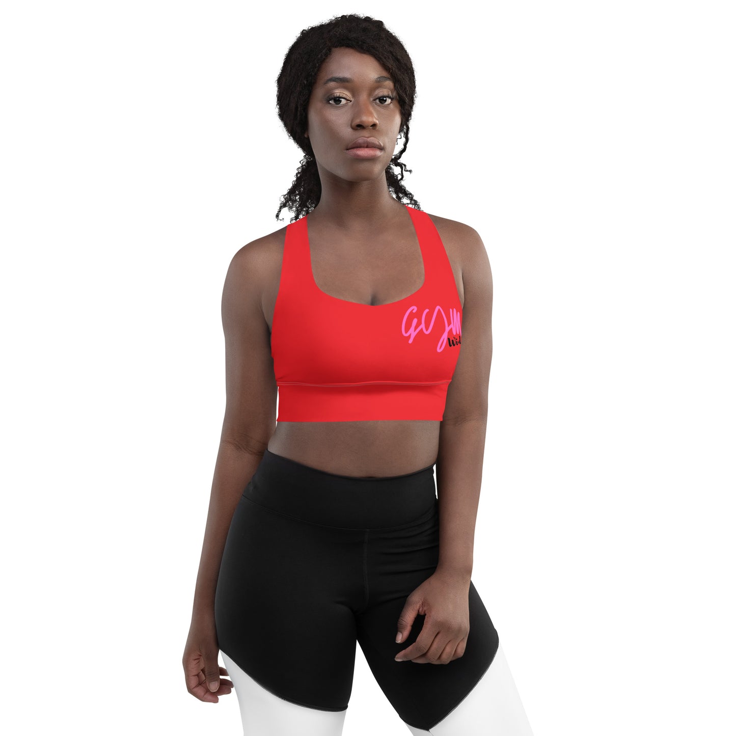 GymWidowz Longline sports bra - Red