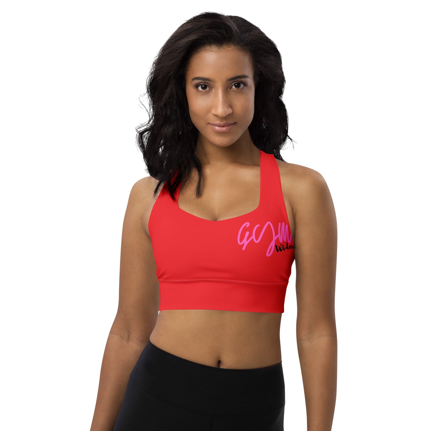 GymWidowz Longline sports bra - Red