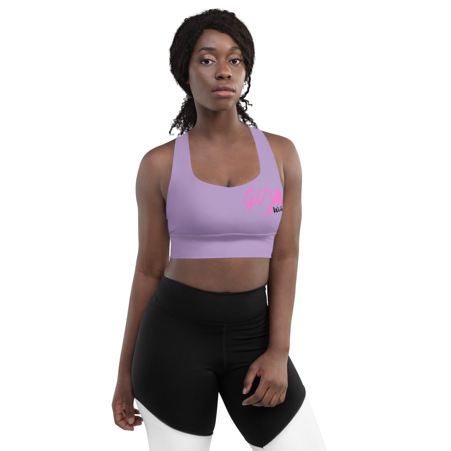 GymWidowz Longline sports bra - Purple