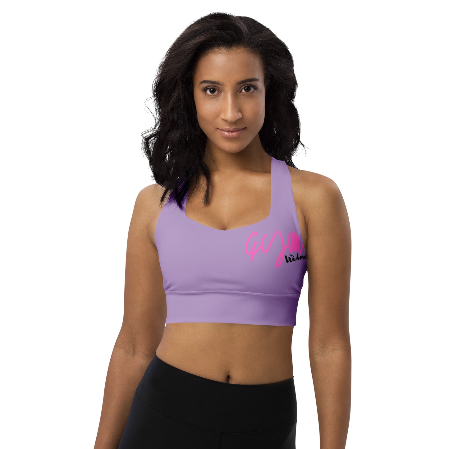 GymWidowz Longline sports bra - Purple