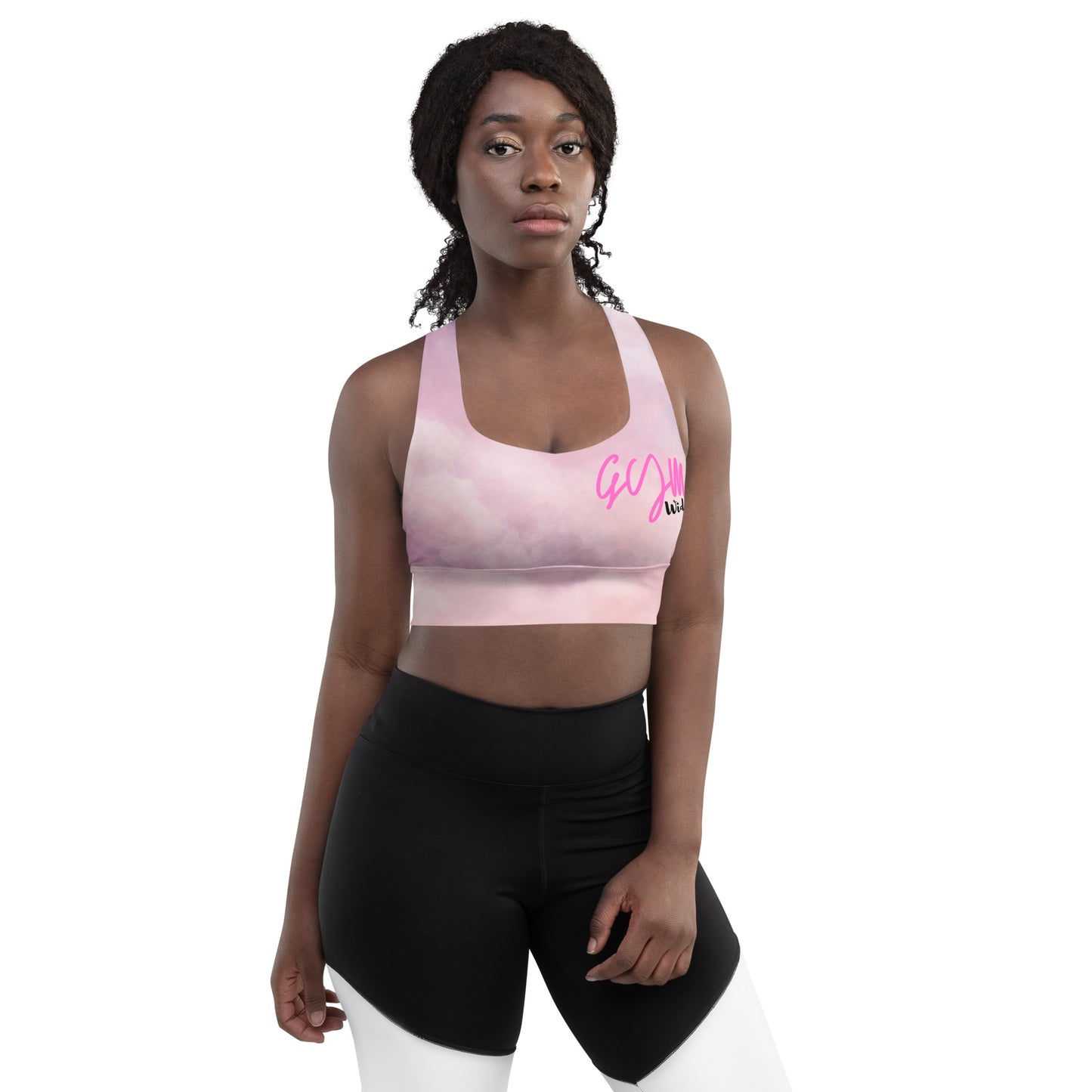 GymWidowz Longline sports bra - Clouds