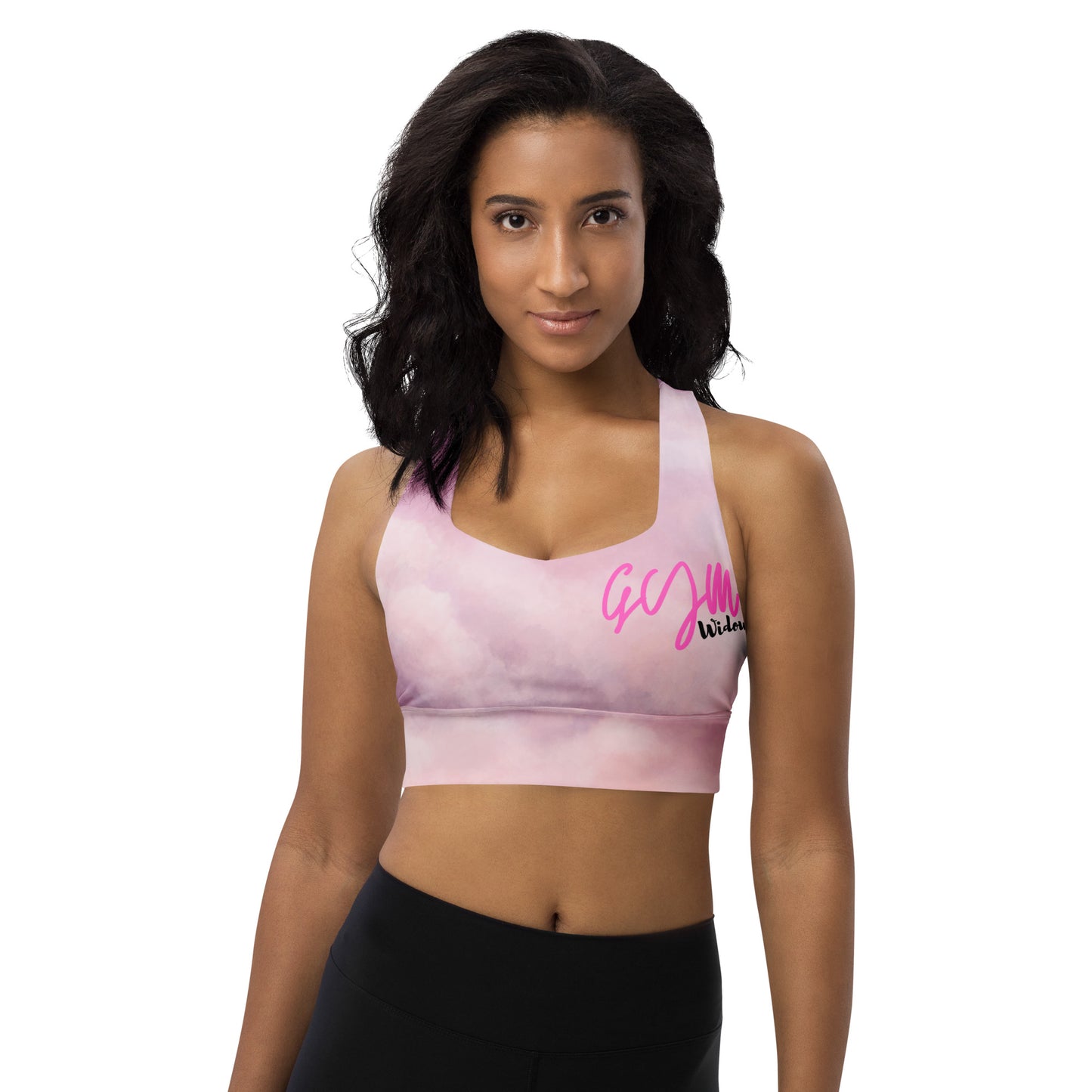 GymWidowz Longline sports bra - Clouds