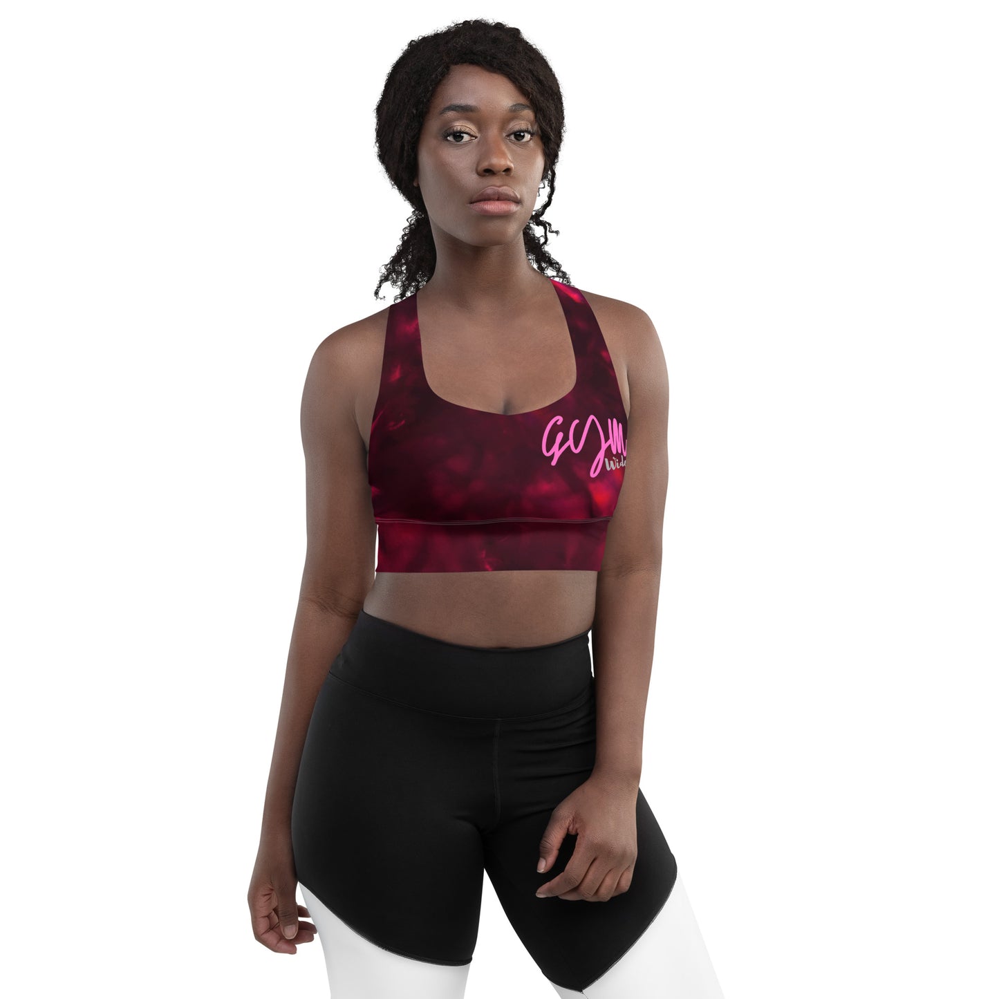 GymWidowz Longline sports bra - Hot Lava