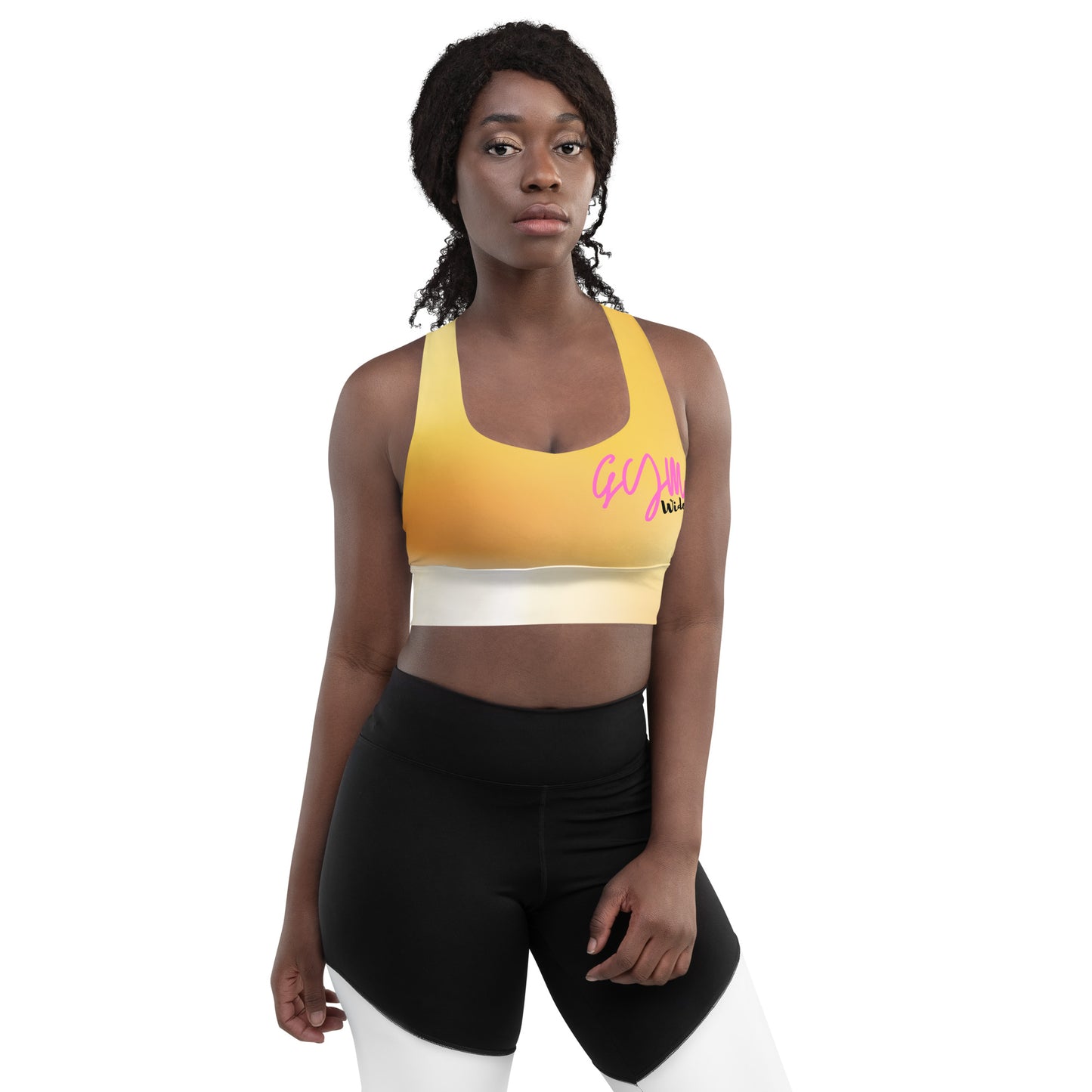 GymWidowz Longline sports bra - Morning Sunrise