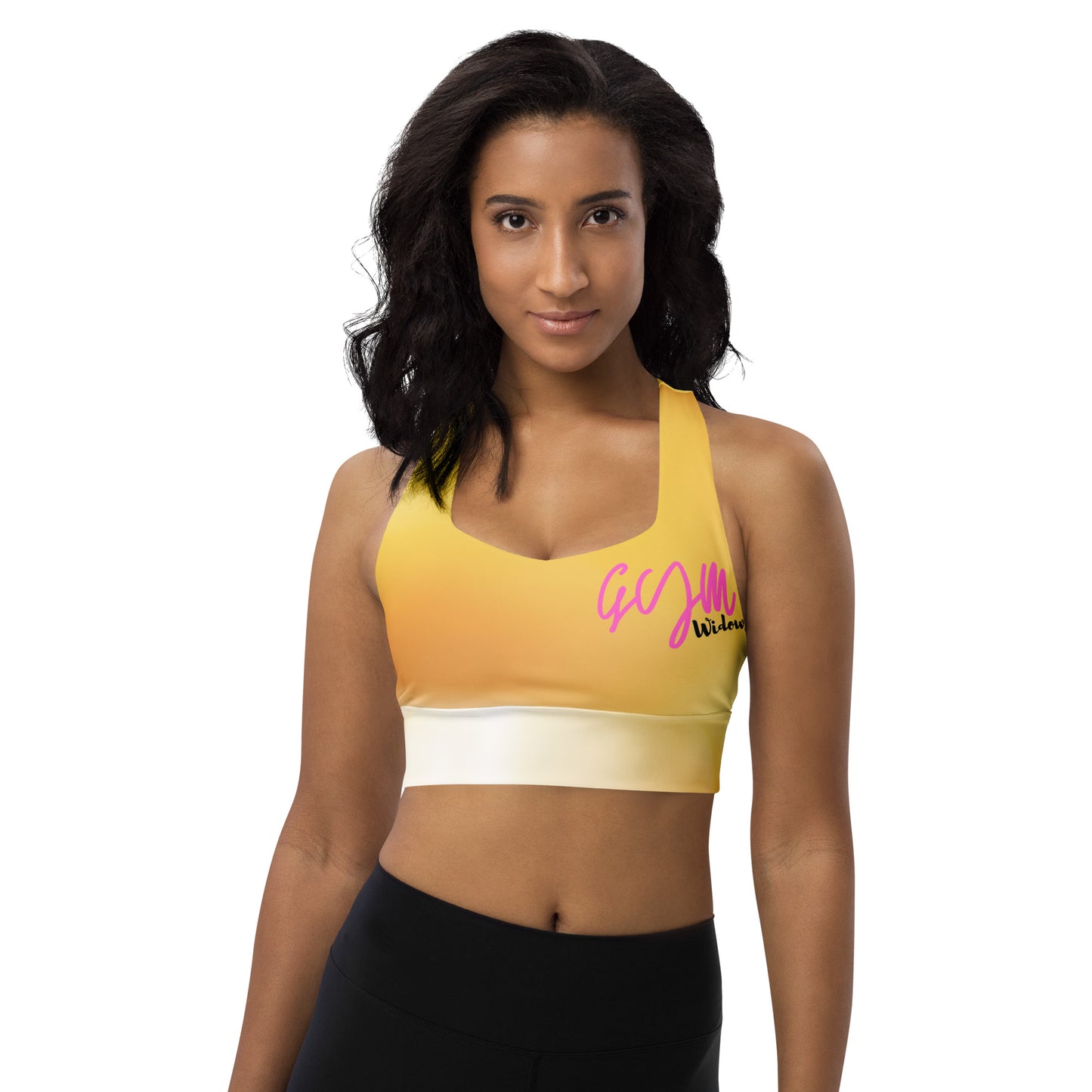 GymWidowz Longline sports bra - Morning Sunrise