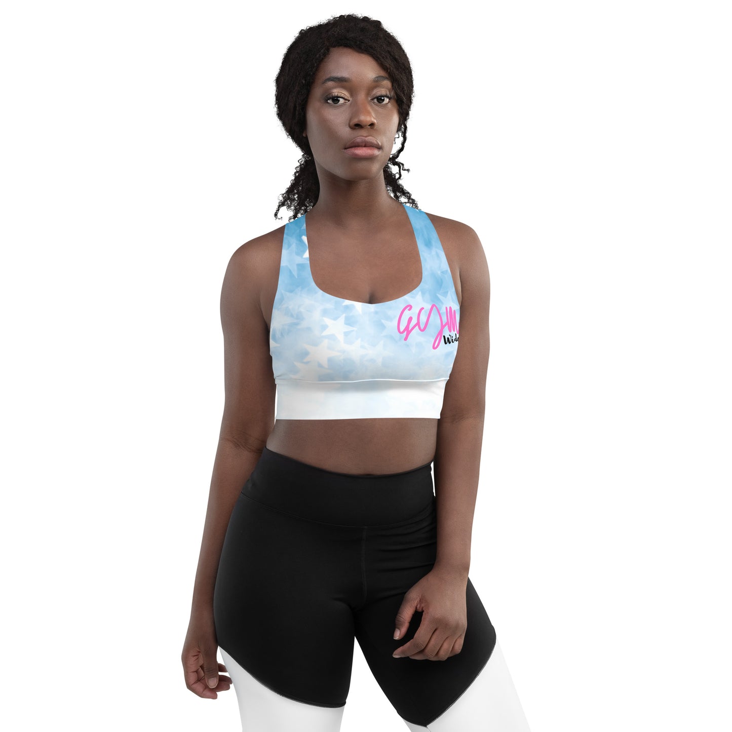 GymWidowz Longline sports bra - Stars