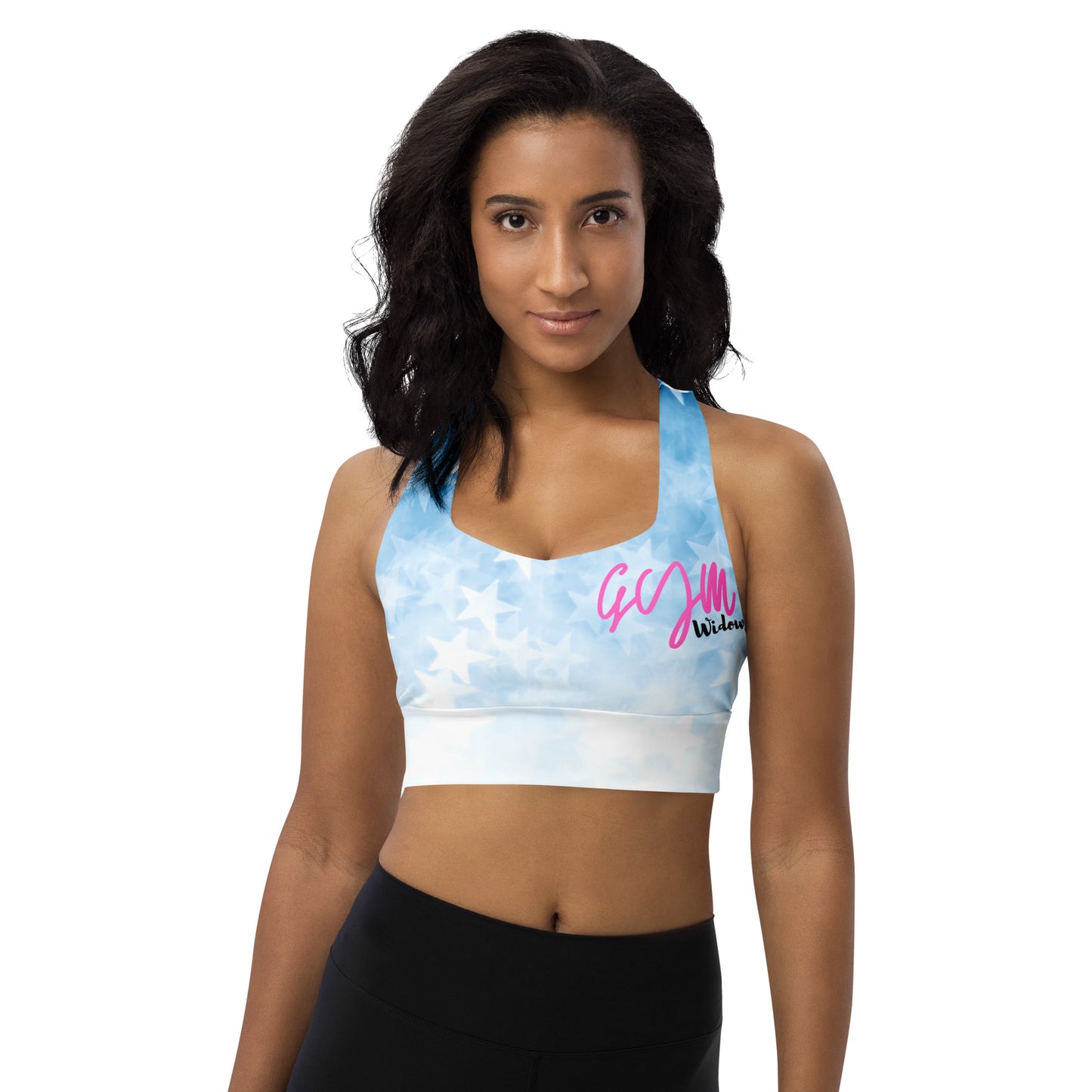 GymWidowz Longline sports bra - Stars